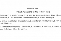 Garland Elementary School class of 1948 4th Grade 1941-1942
