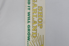 Garland shopping bumper sticker