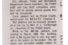 A group of people attending Lou Huff's reopening open house on February 2, 1969.