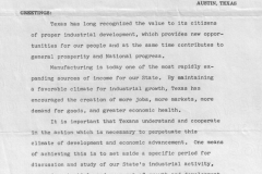 Official Memorandum by Governor Price Daniel making April 1-7, 1961 Texas Industrial Week