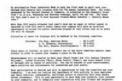 Letter by J.E. Oster, Chairman of April 1961 Garland Industrial Show