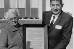Presentation of the plaque on the naming of the Olinger Power Plant 1967