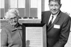Presentation of the plaque on the naming of the Olinger Power Plant 1967