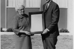 Presentation of the plaque on the naming of the Olinger Power Plant 1967