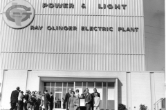 Presentation of the plaque on the naming of the Olinger Power Plant 1967