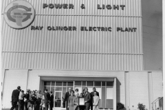 Presentation of the plaque on the naming of the Olinger Power Plant 1967