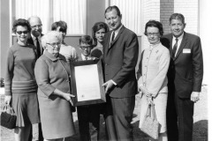Presentation of the plaque on the naming of the Olinger Power Plant 1967