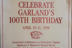 Celebrate Garland's 100th Birthday poster