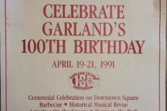 Celebrate Garland's 100th Birthday poster