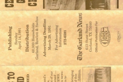Celebrating Garland's Centennial pamphlet from the Garland News