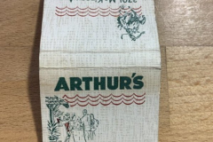 Arthur’s Restaurant matchbook. Restaurant was located at 3701 McKinney Avenue in Dallas.