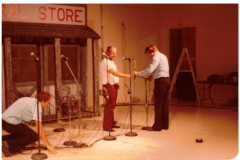 TV taping of live shows at Storer Cable. In center - I.G. Shelton