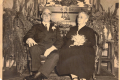 Dora Sewell Cullom & John H. Cullom on their Golden Wedding Anniversary June 20, 1933 NE corner Avenue D and Glenbrook