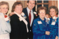 George W. Bush in 1975 with the former presidents of the Garland Republican Women's Club.