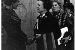 Mable Wheeler shakes hands with First Lady Pat Nixon