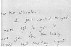 A handwritten note from Barbara Bush to Mable Wheeler, 1970