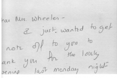 A handwritten note from Barbara Bush to Mable Wheeler, 1970