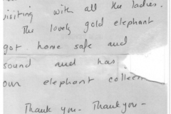 A handwritten note from Barbara Bush to Mable Wheeler, 1970