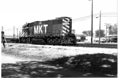 MKT locomotive # 310 Denton Drive at Lovers' Lane, Dallas, Texas