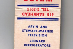 Matchbook "White Auto Store The Home of Greater Values Garland Tex"
