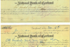 Check from the National Bank of Garland 1911