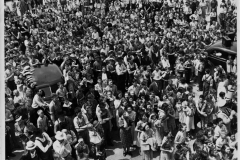 Crowd outside the Plaza Theatre when Roy Rogers visited Garland