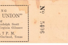 Ticket to Grand Opening Plaza Theatre April 4, 1941