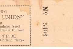 Ticket to Grand Opening Plaza Theatre April 4, 1941