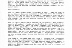 Plaza Theatre History, Bisby History and Recent History up until late 1970's