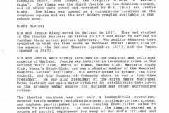 Plaza Theatre History, Bisby History and Recent History up until late 1970's