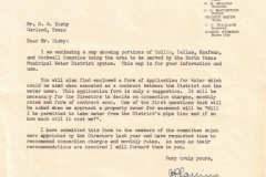 Letter from North Texas Municipal Water District of Wylie to H.R. Bisby.March 10, 1955