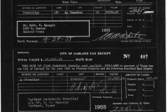 Insurance update, Tax Collector's Notice, Tax Receipt for Dr.Speegle 1955