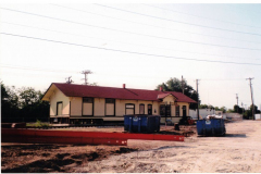 The moving of the Santa Fe Depot from Museum Plaza