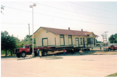 The moving of the Santa Fe Depot from Museum Plaza
