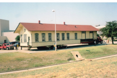 The moving of the Santa Fe Depot from Museum Plaza