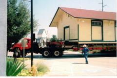 The moving of the Santa Fe Depot from Museum Plaza