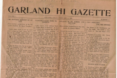 Garland Hi Gazette February 1920 published by the high school students of Garland High School