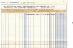 Envelope, bank statement and price information sheet from RepublicBank Garland