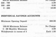 Pricing Schedule from RepublicBank Garland