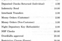 Pricing Schedule from RepublicBank Garland