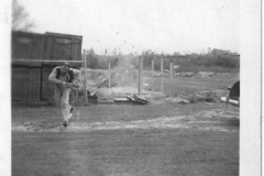 Guiberson Diesel - worker running, 1940's