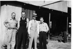 Four men at Guiberson Diesel, October 1937