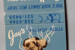 Matchbook - Jay's Marine Grill.