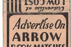 Matchbook - Arrow Match Company 1920's-1930's
