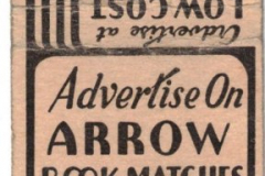 Matchbook - Arrow Match Company 1920's-1930's