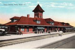 Postcard of Union Station, Paris, Texas, 1907-1920.