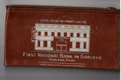 Money bag for First National Bank in Garland
