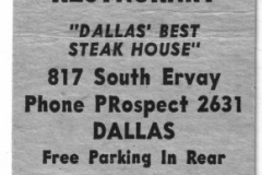 Matchbook - Brockles Restaurant