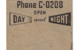 Matchbook - Brockles Club Cafe 1929-1942