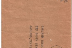 GC&SF (Gulf, Colorado and Santa Fe Railway) envelope postmarked Feb. 14. 1963